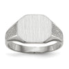 Gold Polished Textured Signet Ring