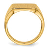 14k 13.5x15.0mm Open Back Mens Signet Ring