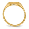 14k 8.0x6.25mm Open Back Size 2.5 Childs Oval Signet Ring