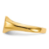 14k 8.0x6.25mm Open Back Size 2.5 Childs Oval Signet Ring