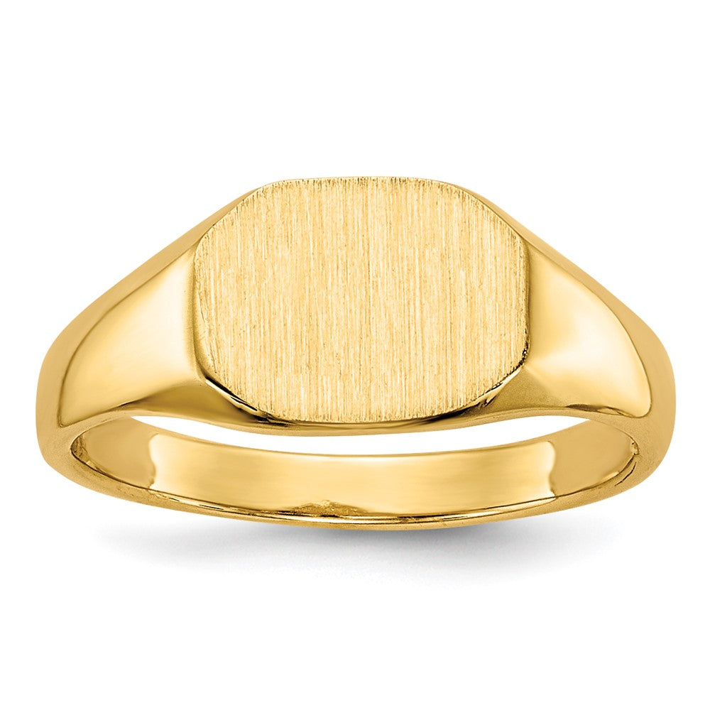 14k 8.0x6.25mm Open Back Size 2.5 Childs Oval Signet Ring