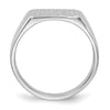 14k White Gold 10mmx6mm Open Back Signet Ring