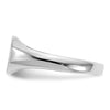 14k White Gold 8.0x6.5mm Open Back Child's Signet Ring
