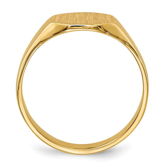 14k 8.0x6.25mm Closed Back Size 3 Childs Oval Signet Ring