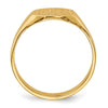 14k 8.0x6.25mm Closed Back Size 3 Childs Oval Signet Ring
