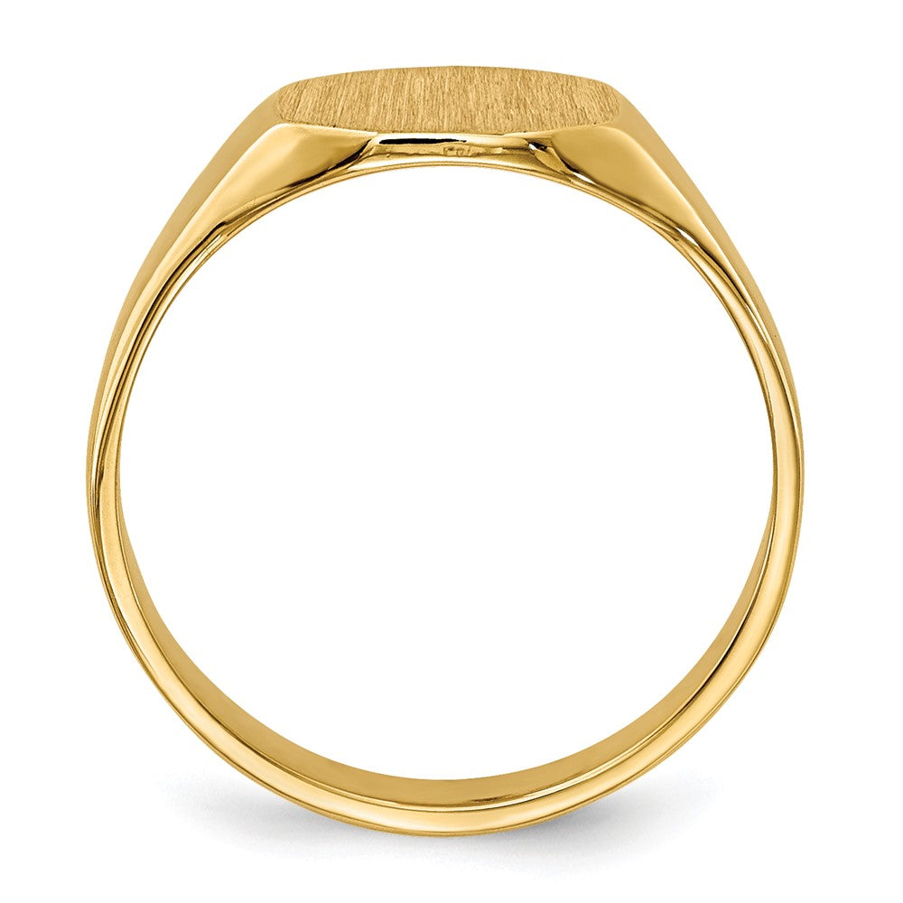 14k 8.0x6.25mm Closed Back Size 3 Childs Oval Signet Ring