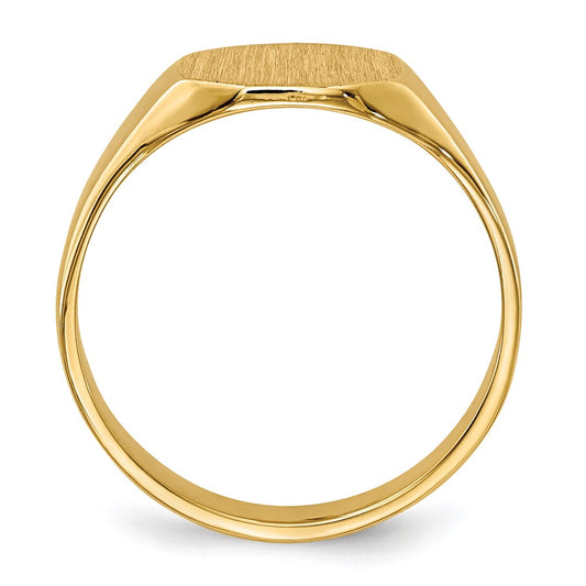14k 8.0x6.25mm Closed Back Size 3 Childs Oval Signet Ring
