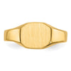 14k 8.0x6.25mm Closed Back Size 3 Childs Oval Signet Ring