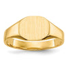 14k 8.0x6.25mm Closed Back Size 3 Childs Oval Signet Ring