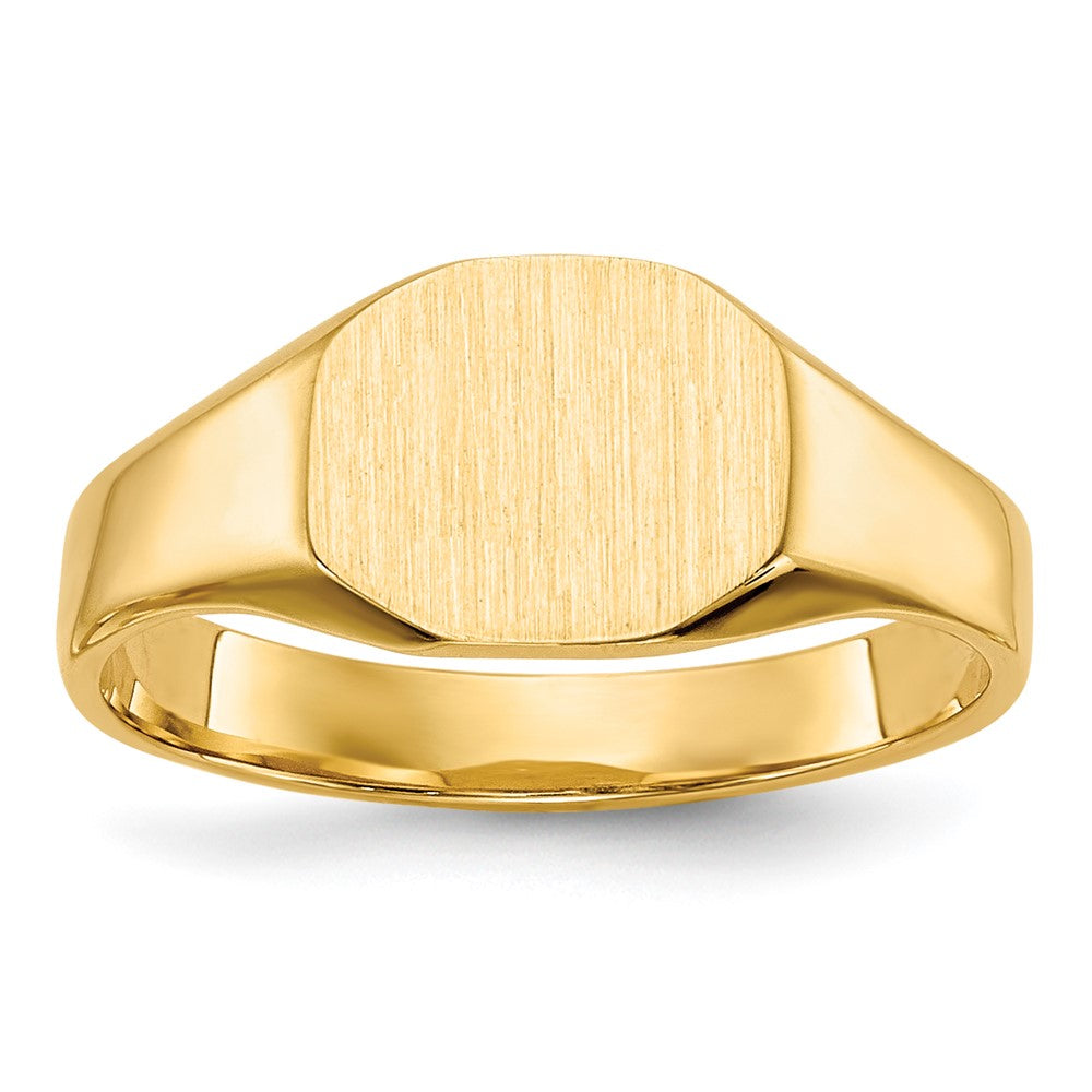 14k 8.0x6.25mm Closed Back Size 3 Childs Oval Signet Ring