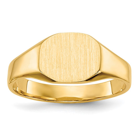 14k 8.0x6.25mm Closed Back Size 3 Childs Oval Signet Ring