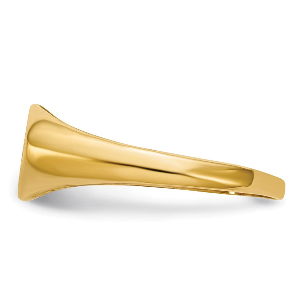 Gold Polished Children's Diamond Signet Rings