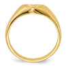 Gold Polished Children's Diamond Signet Rings