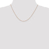 14K Rose Gold 18 inch .7mm Box Link with Lobster Clasp Chain