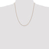 14K Rose Gold 22 inch .7mm Box Link with Lobster Clasp Chain