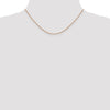 14K Rose Gold 16 inch .9mm Box Link with Lobster Clasp Chain