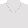 14K Rose Gold 18 inch .9mm Box Link with Lobster Clasp Chain