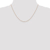 14K Rose Gold 18 inch 1.10mm Diamond-cut Cable with Lobster Clasp Chain