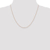 14K Rose Gold 20 inch 1.10mm Diamond-cut Cable with Lobster Clasp Chain