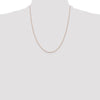 14K Rose Gold 22 inch 1.10mm Diamond-cut Cable with Lobster Clasp Chain