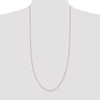 14K Rose Gold 30 inch 1.10mm Diamond-cut Cable with Lobster Clasp Chain