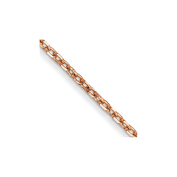 14K Rose Gold 16 inch 1.10mm Diamond-cut Cable with Lobster Clasp Chain