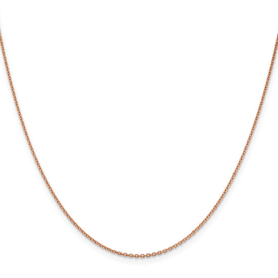 14K Rose Gold 30 inch 1.4mm Diamond-cut Cable with Lobster Clasp Chain