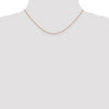 14K Rose Gold 16 inch 1.4mm Diamond-cut Cable with Lobster Clasp Chain