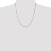 14K Rose Gold 22 inch 1.4mm Diamond-cut Cable with Lobster Clasp Chain