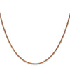 14K Rose Gold 16 inch 1.7mm Diamond-cut Spiga with Lobster Clasp Chain