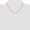 14K Rose Gold 18 inch 1.7mm Diamond-cut Spiga with Lobster Clasp Chain