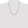 14K Rose Gold 22 inch 1.7mm Diamond-cut Spiga with Lobster Clasp Chain