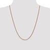 14K Rose Gold 24 inch 1.7mm Diamond-cut Spiga with Lobster Clasp Chain