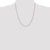 14K Rose Gold 22 inch 1mm Box Link with Lobster Clasp Chain