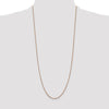 14K Rose Gold 30 inch 1mm Box Link with Lobster Clasp Chain