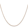 14K Rose Gold 18 inch .8mm Diamond-cut Cable with Lobster Clasp Chain
