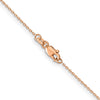 14K Rose Gold 30 inch .8mm Diamond-cut Cable with Lobster Clasp Chain