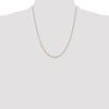 14K Rose Gold 22 inch .8mm Diamond-cut Cable with Lobster Clasp Chain