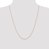 14K Rose Gold 24 inch .8mm Diamond-cut Cable with Lobster Clasp Chain