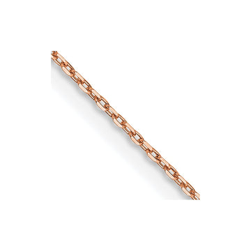 14K Rose Gold 30 inch .8mm Diamond-cut Cable with Lobster Clasp Chain