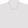 14K Rose Gold 18 inch 1.10mm Box Link with Lobster Clasp Chain