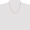 14K Rose Gold 20 inch 1.10mm Box Link with Lobster Clasp Chain