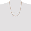 14K Rose Gold 22 inch 1.10mm Box Link with Lobster Clasp Chain