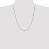 14K Rose Gold 24 inch 1.10mm Box Link with Lobster Clasp Chain