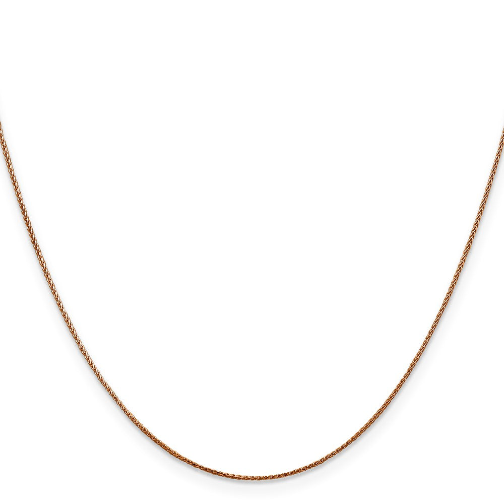 14K Rose Gold 18 inch .85mm Diamond-cut Spiga with Lobster Clasp Chain