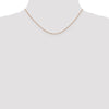 14K Rose Gold 16 inch .85mm Diamond-cut Spiga with Lobster Clasp Chain