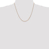 14K Rose Gold 20 inch 1.3mm Box Link with Lobster Clasp Chain