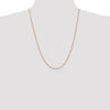 14K Rose Gold 24 inch 1.3mm Box Link with Lobster Clasp Chain