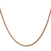 14K Rose Gold 20 inch 2.1mm Diamond-cut Spiga with Lobster Clasp Chain