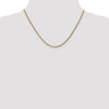 14K Rose Gold 18 inch 2.1mm Diamond-cut Spiga with Lobster Clasp Chain